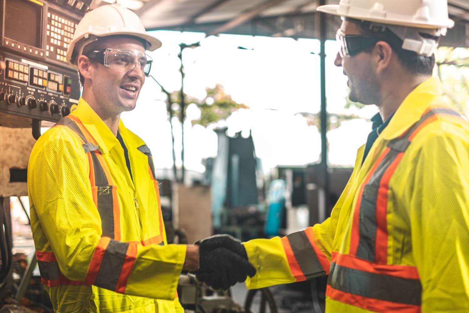 Workers Shaking Hands